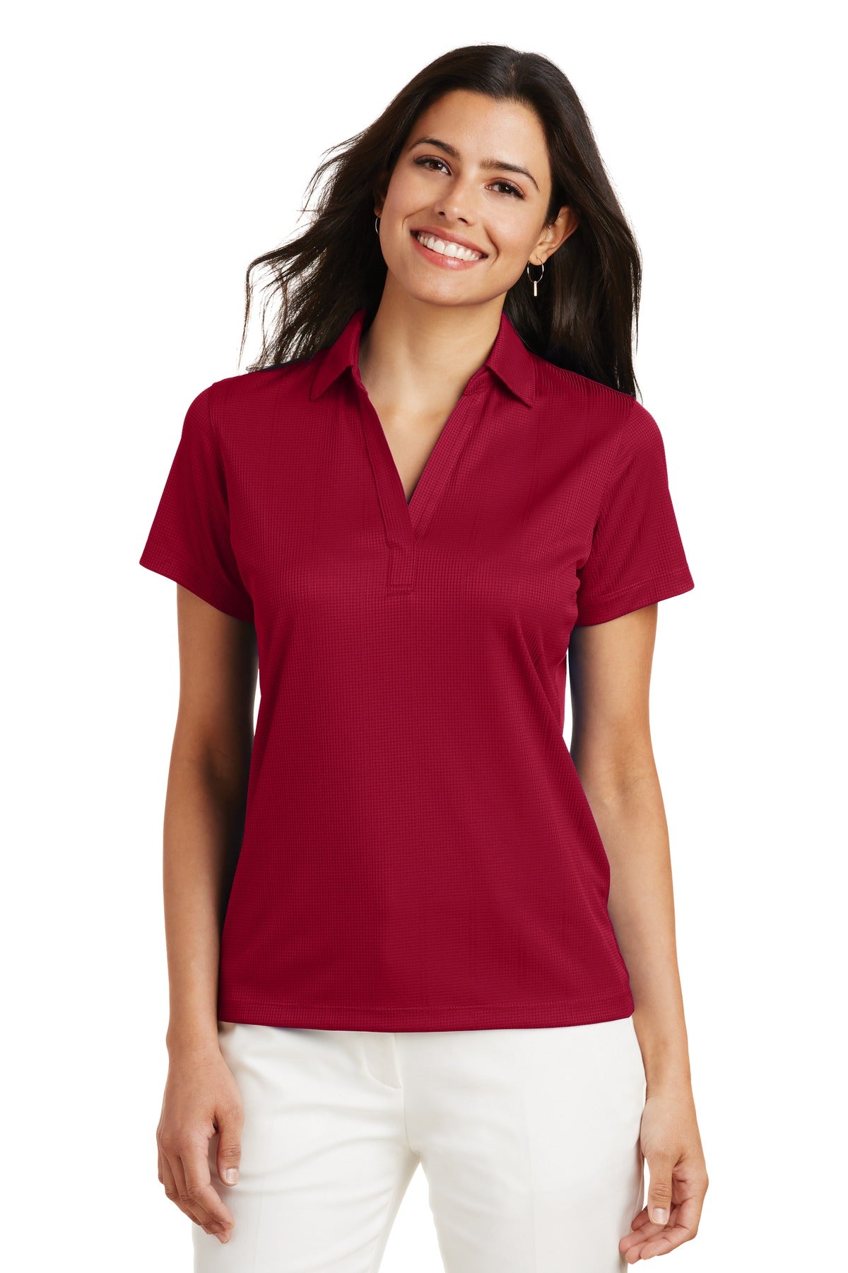 Port Authority ® Ladies Performance Fine Jacquard Polo. L528