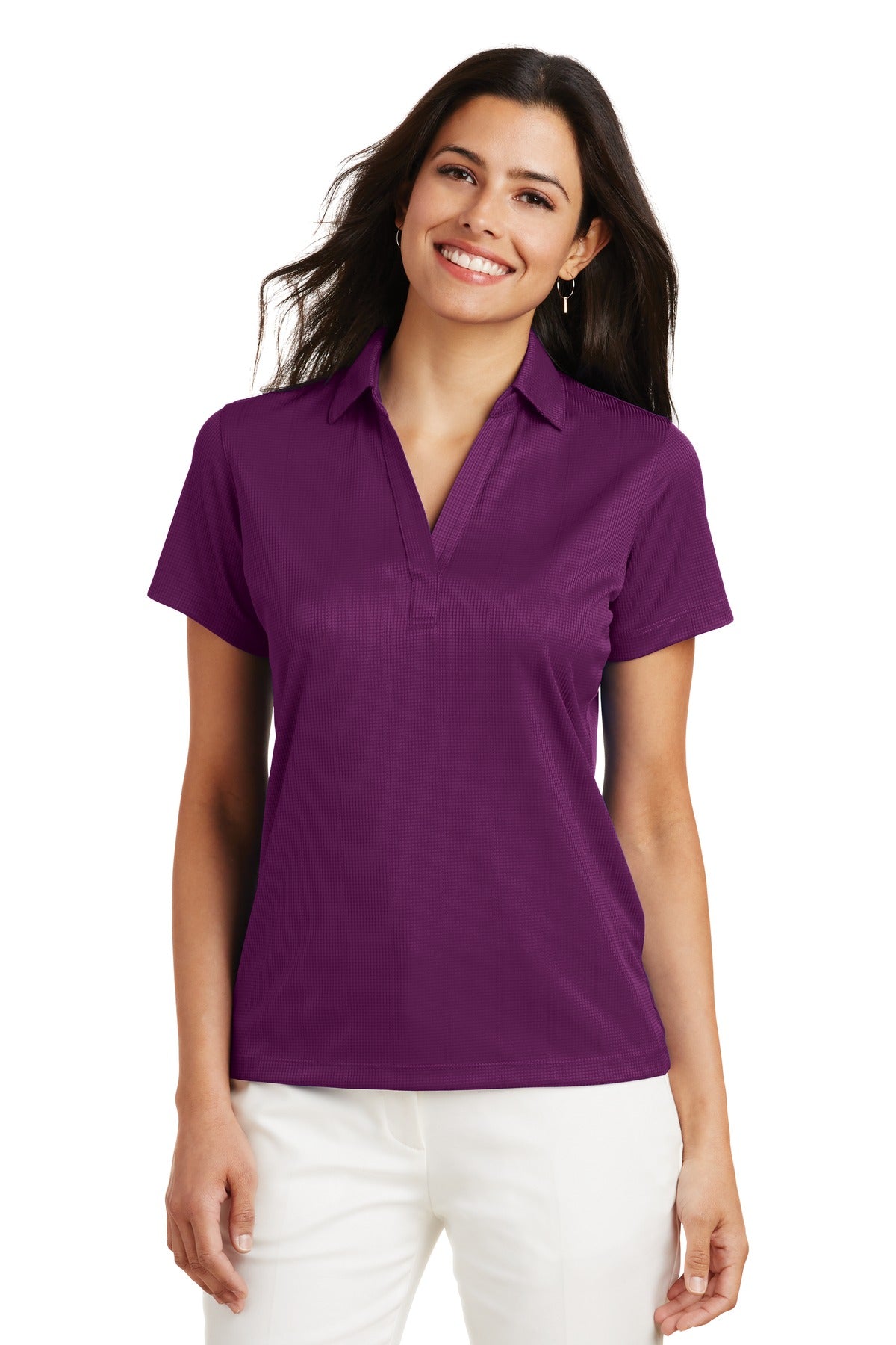 Port Authority ® Ladies Performance Fine Jacquard Polo. L528