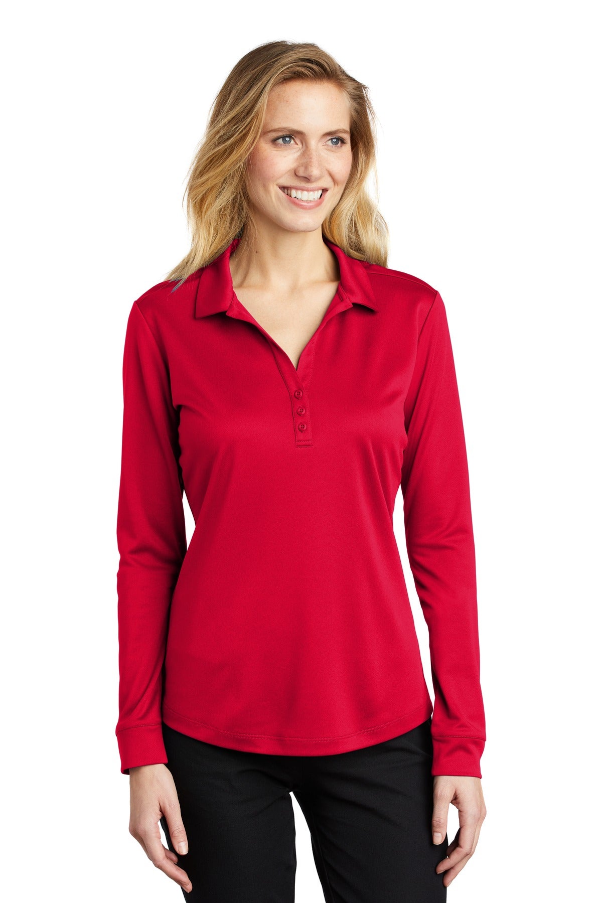 Port Authority ® Ladies Silk Touch „¢  Performance Long Sleeve Polo. L540LS