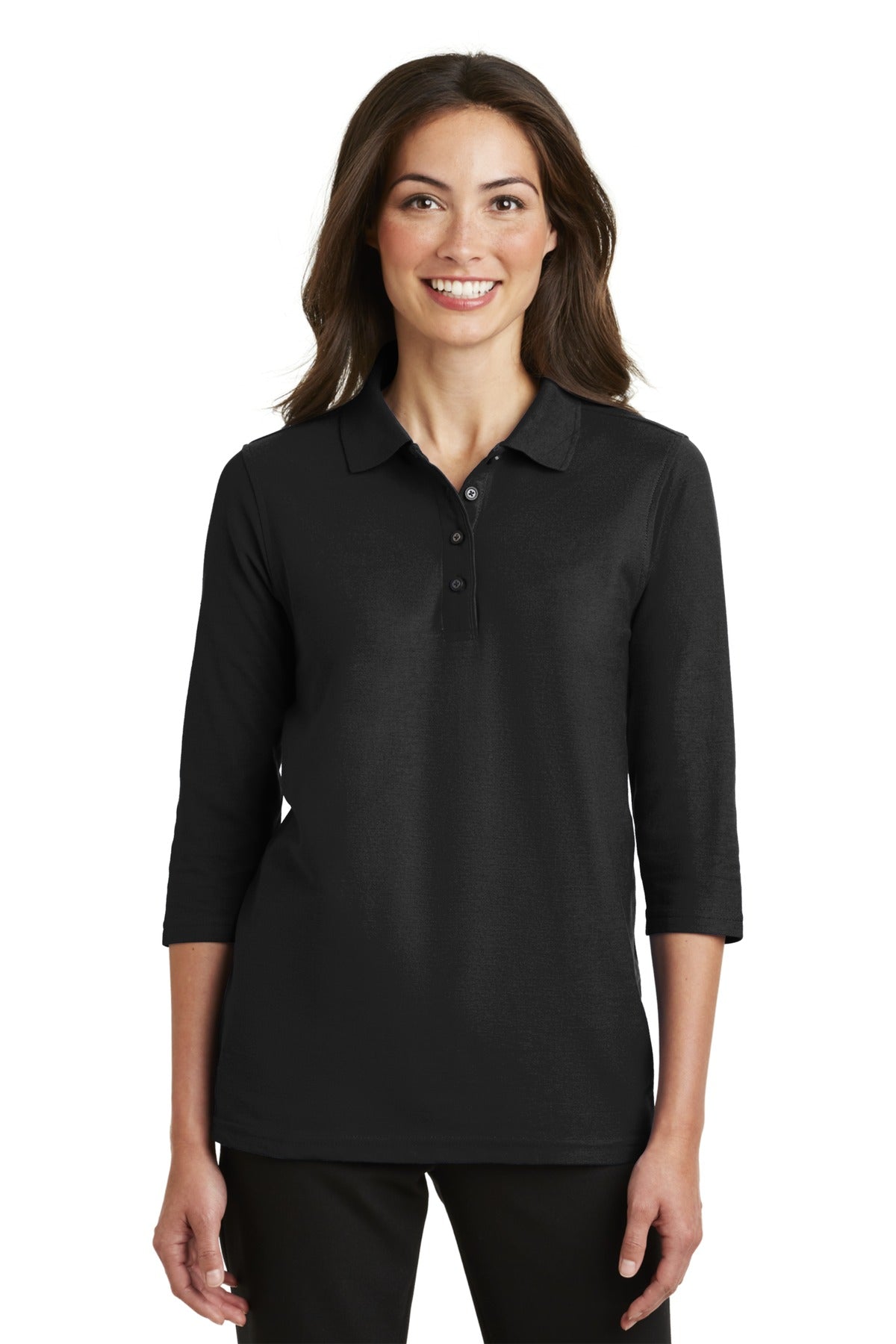 Port Authority ® Ladies Silk Touch „¢ 3/4-Sleeve Polo. L562