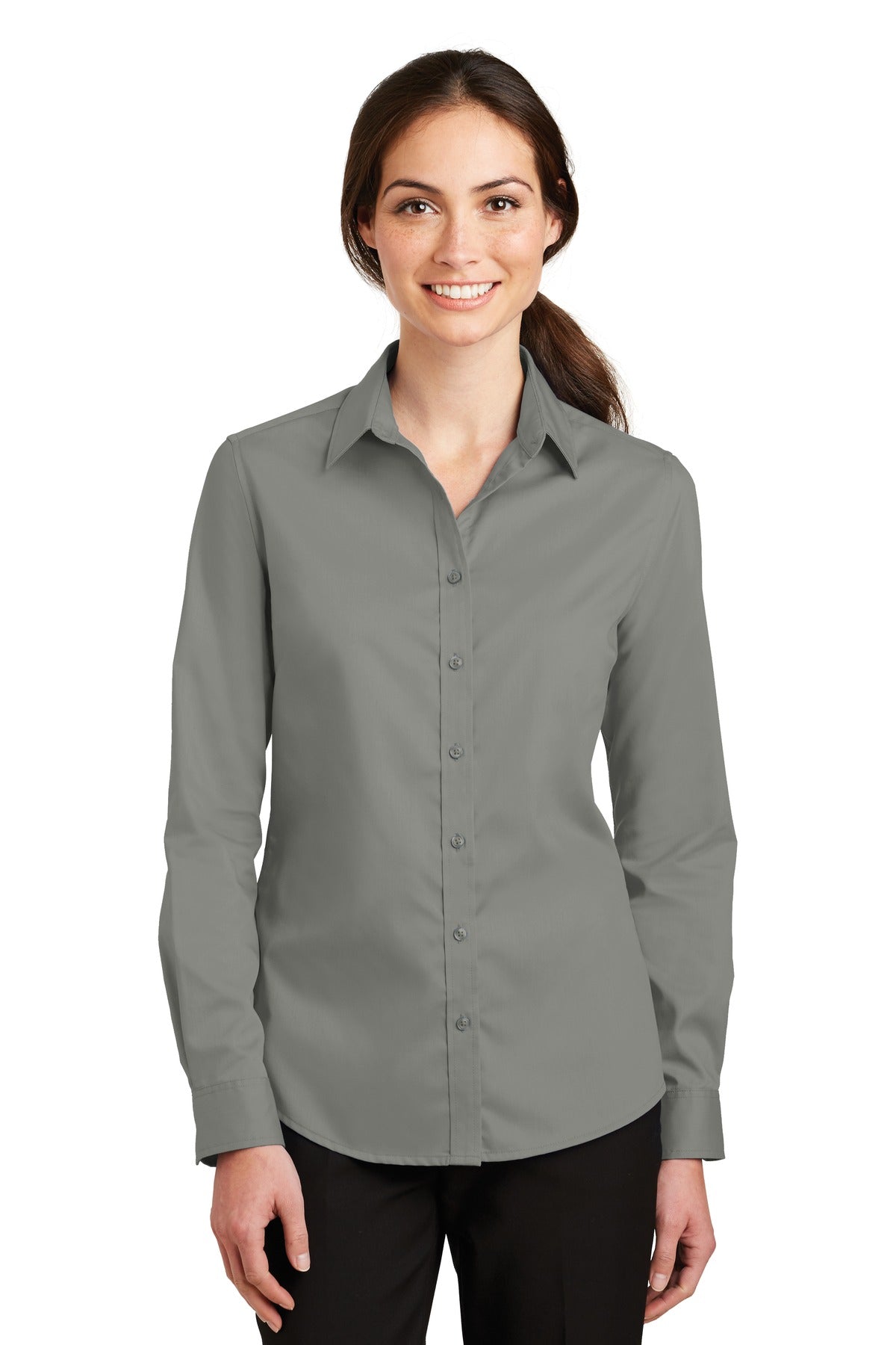 Port Authority® Ladies SuperPro„¢ Twill Shirt. L663