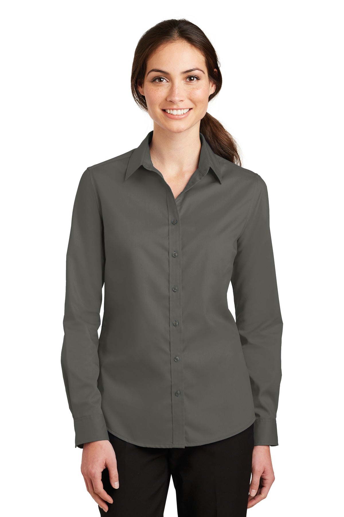 Port Authority® Ladies SuperPro„¢ Twill Shirt. L663