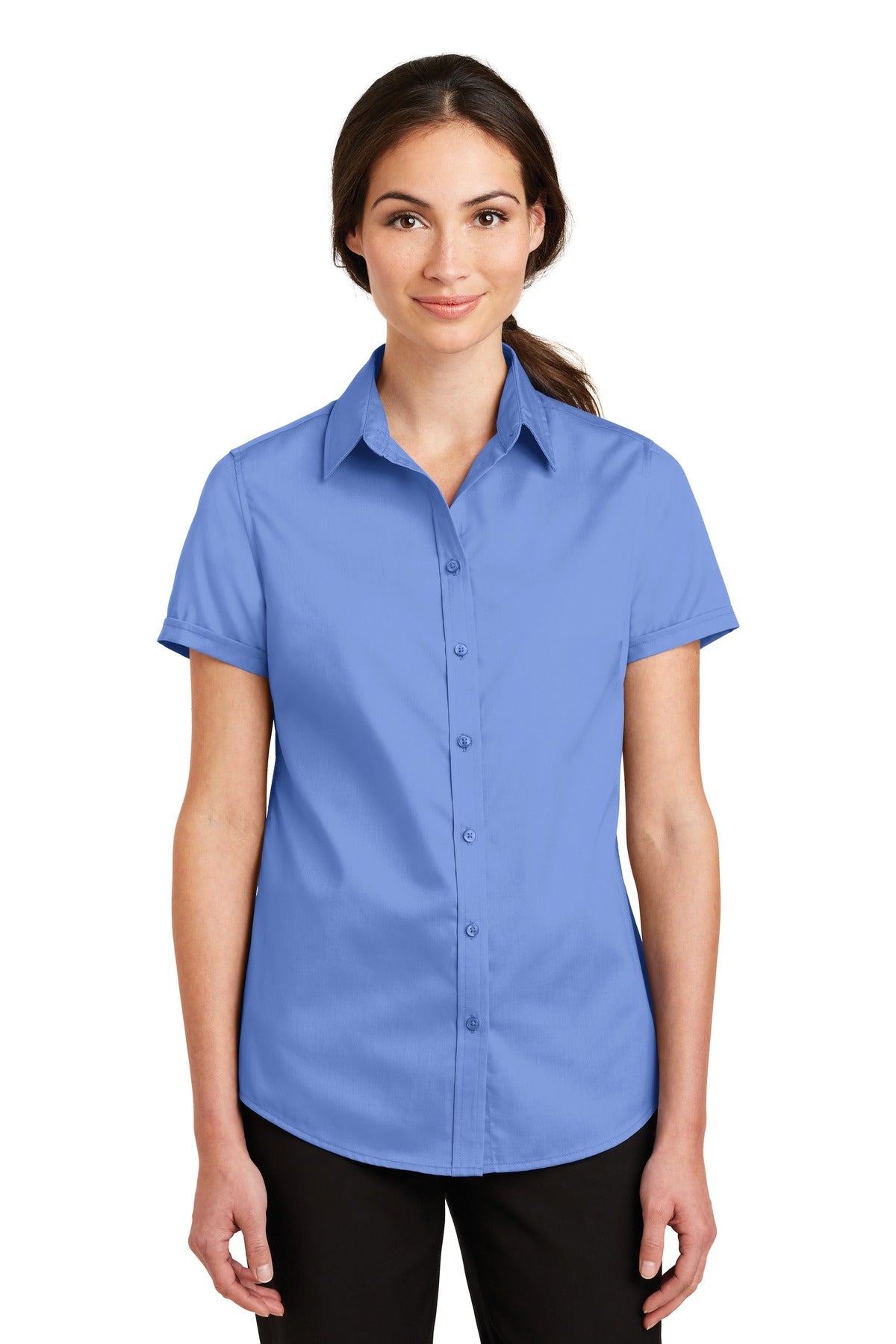 Port Authority ® Ladies Short Sleeve SuperPro „¢ Twill Shirt. L664