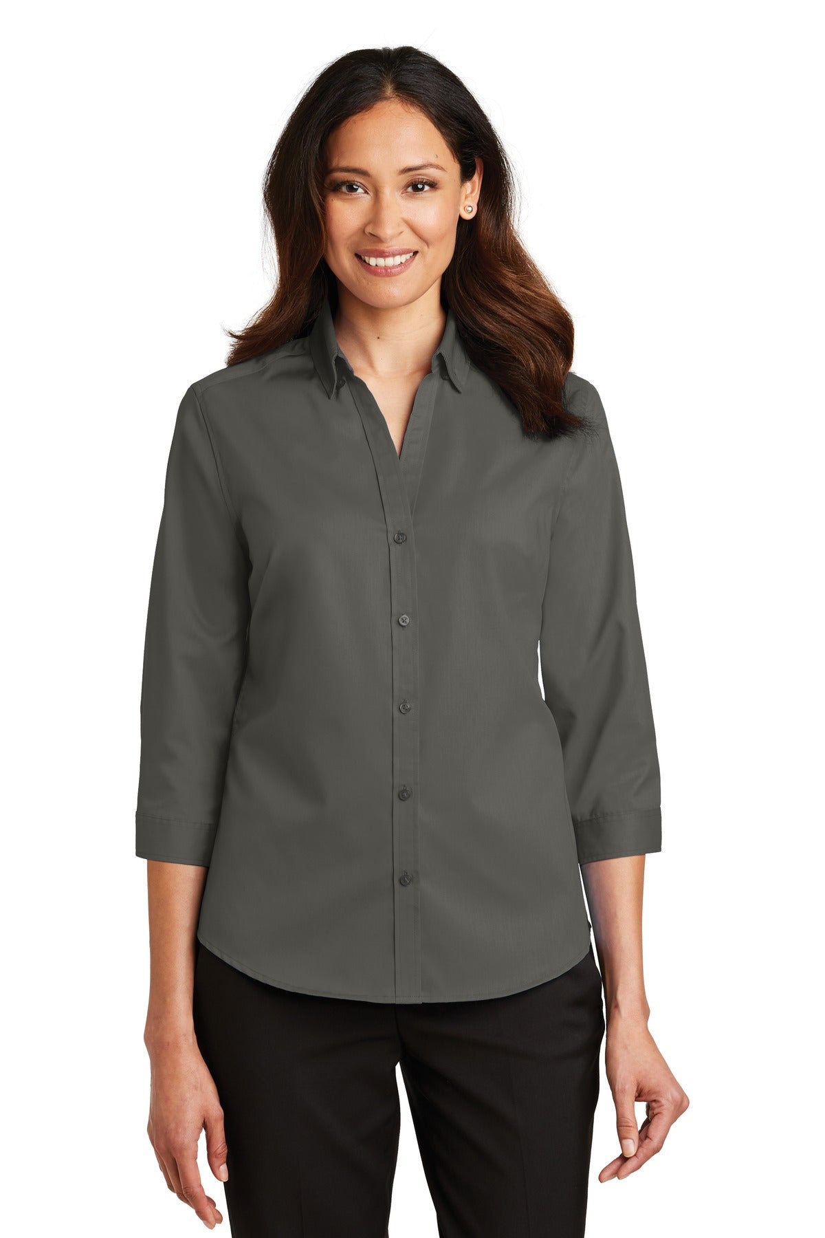 Port Authority® Ladies 3/4-Sleeve SuperPro„¢ Twill Shirt. L665