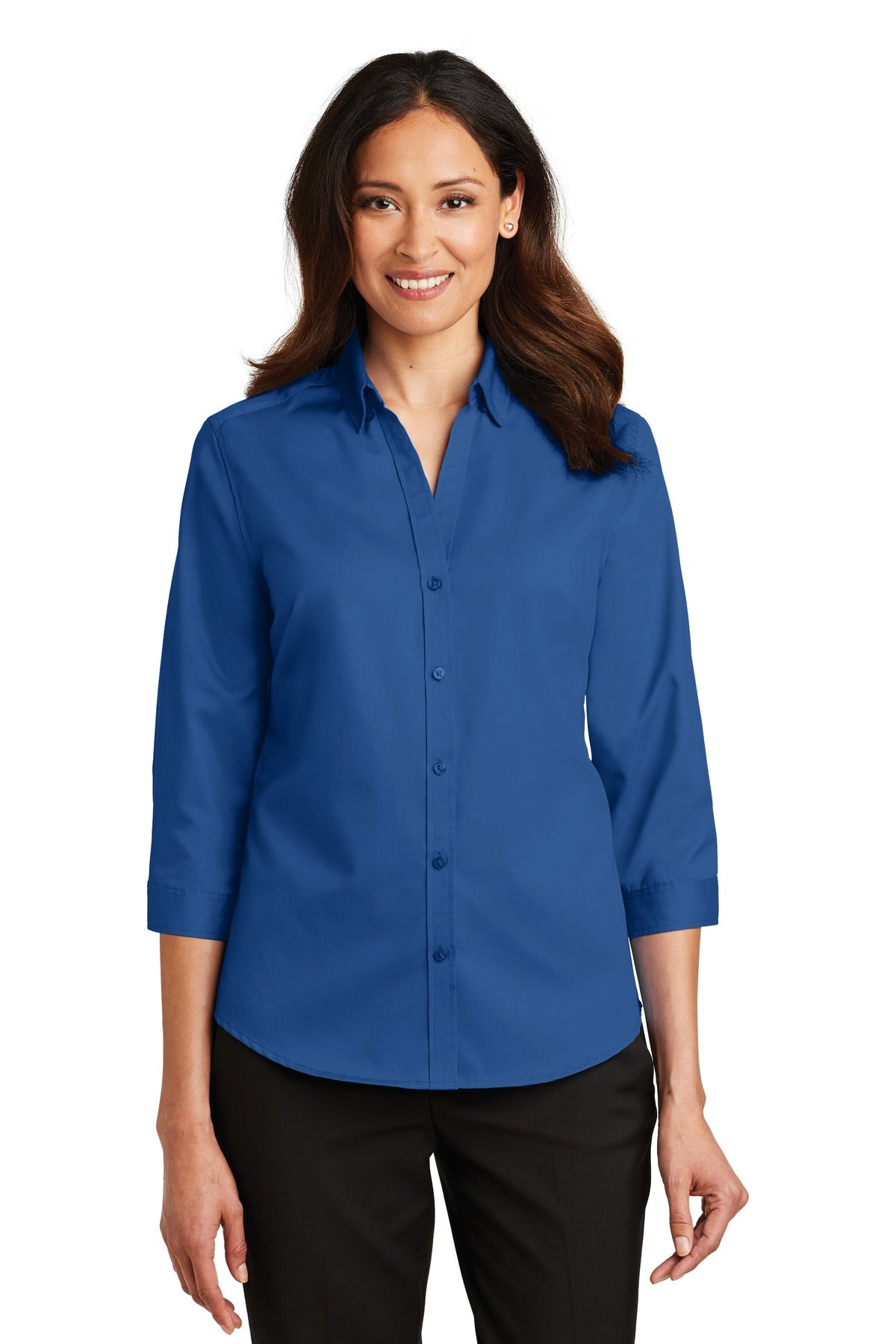 Port Authority ® Ladies 3/4-Sleeve SuperPro „¢ Twill Shirt. L665