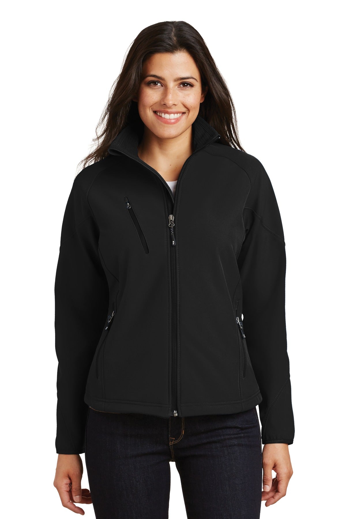 Port Authority ® Ladies Textured Soft Shell Jacket. L705