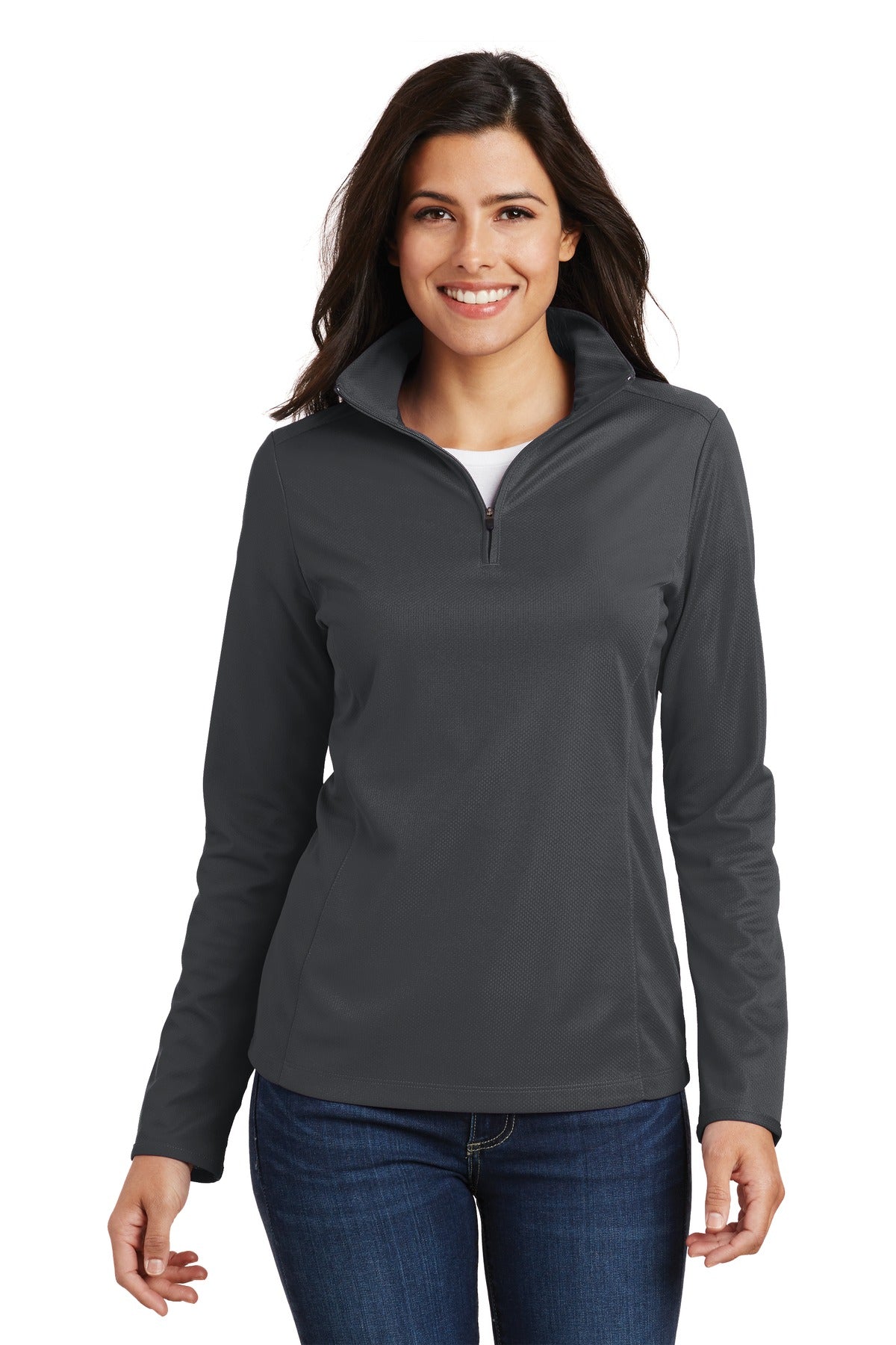 Port Authority ® Ladies Pinpoint Mesh 1/2-Zip . L806