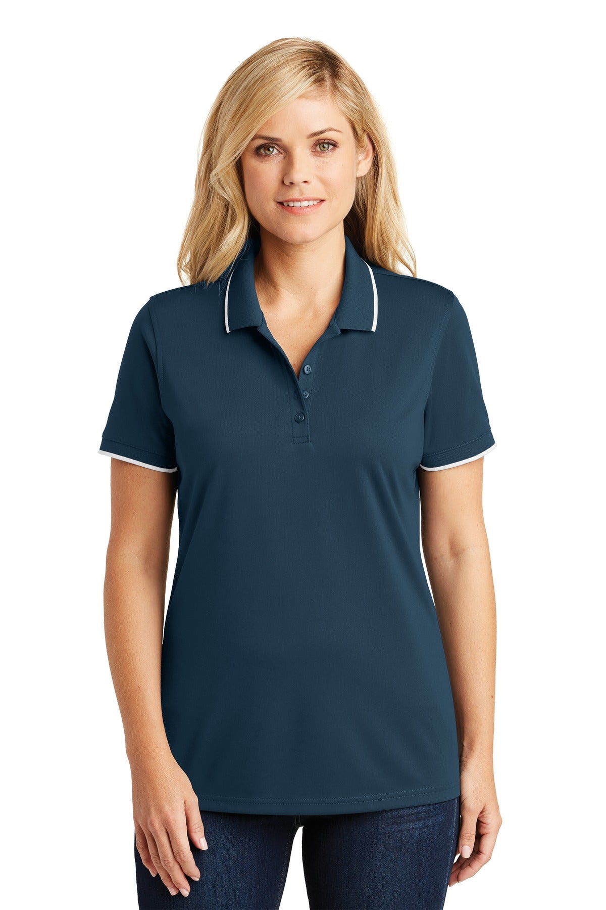 Port Authority ® Ladies Dry Zone ® UV Micro-Mesh Tipped Polo. LK111