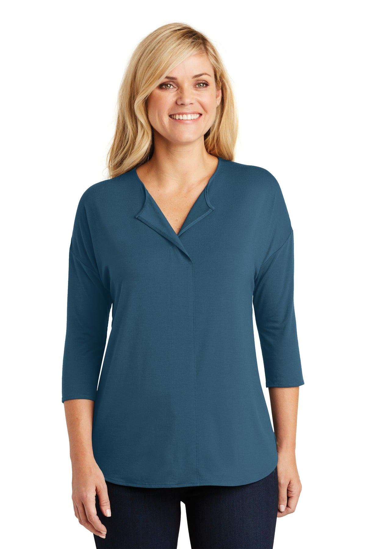 Port Authority ® Ladies Concept 3/4-Sleeve Soft Split Neck Top. LK5433