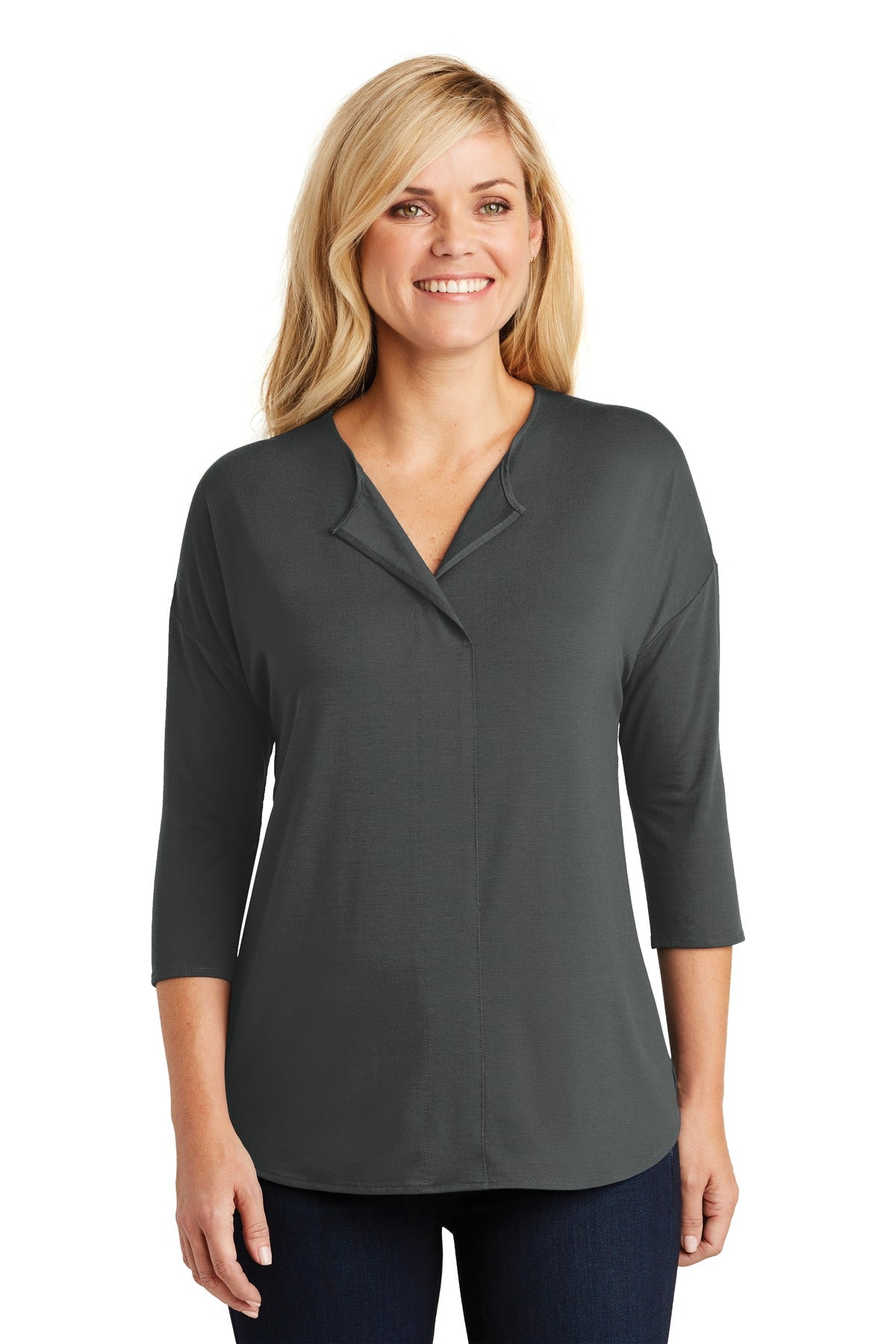 Port Authority ® Ladies Concept 3/4-Sleeve Soft Split Neck Top. LK5433