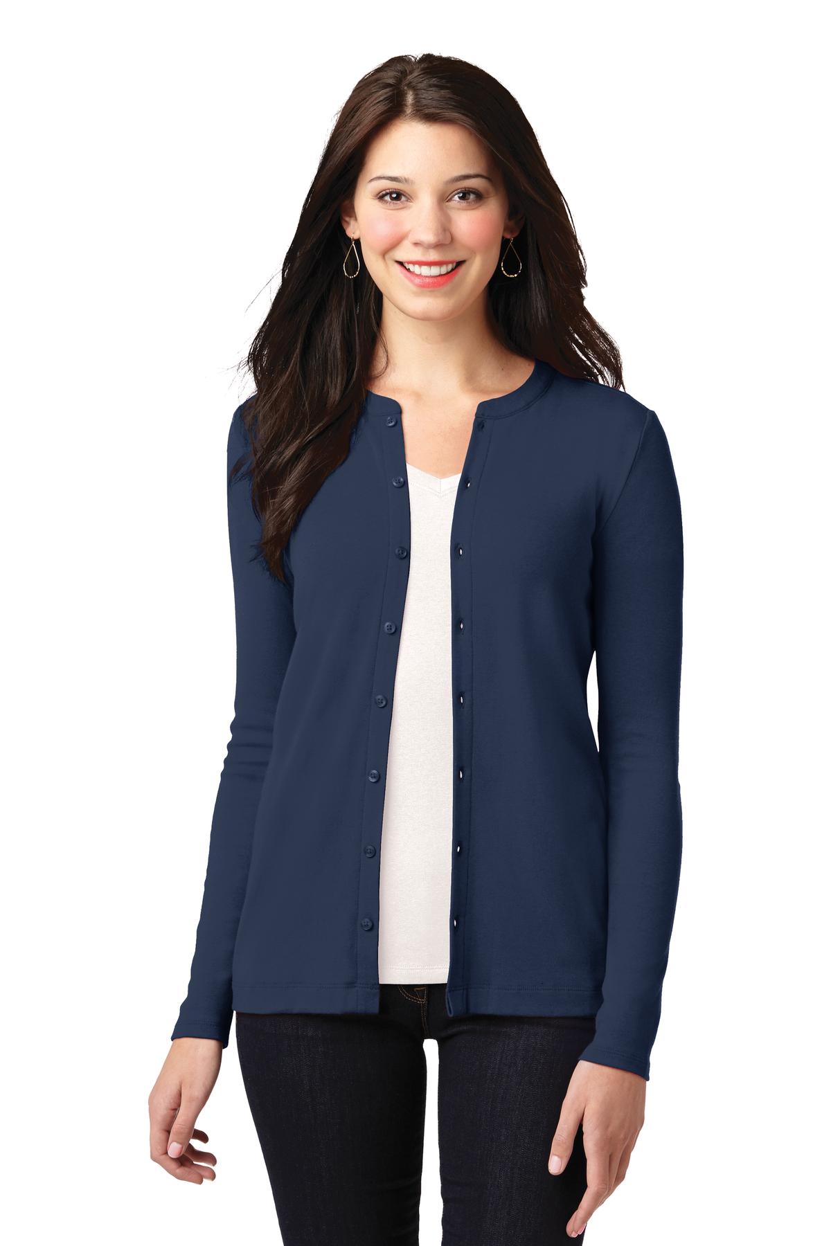 Port Authority ® Ladies Concept Stretch Button-Front Cardigan. LM1008