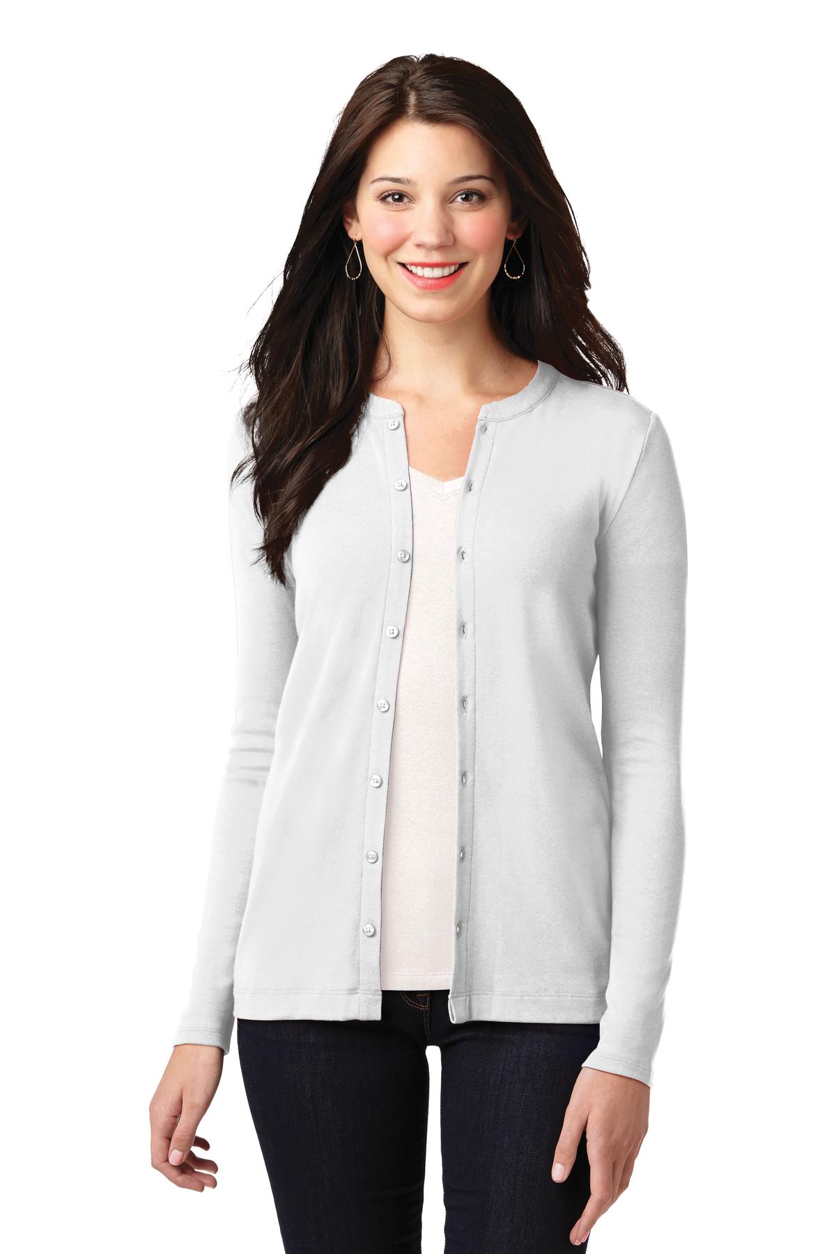 Port Authority ® Ladies Concept Stretch Button-Front Cardigan. LM1008
