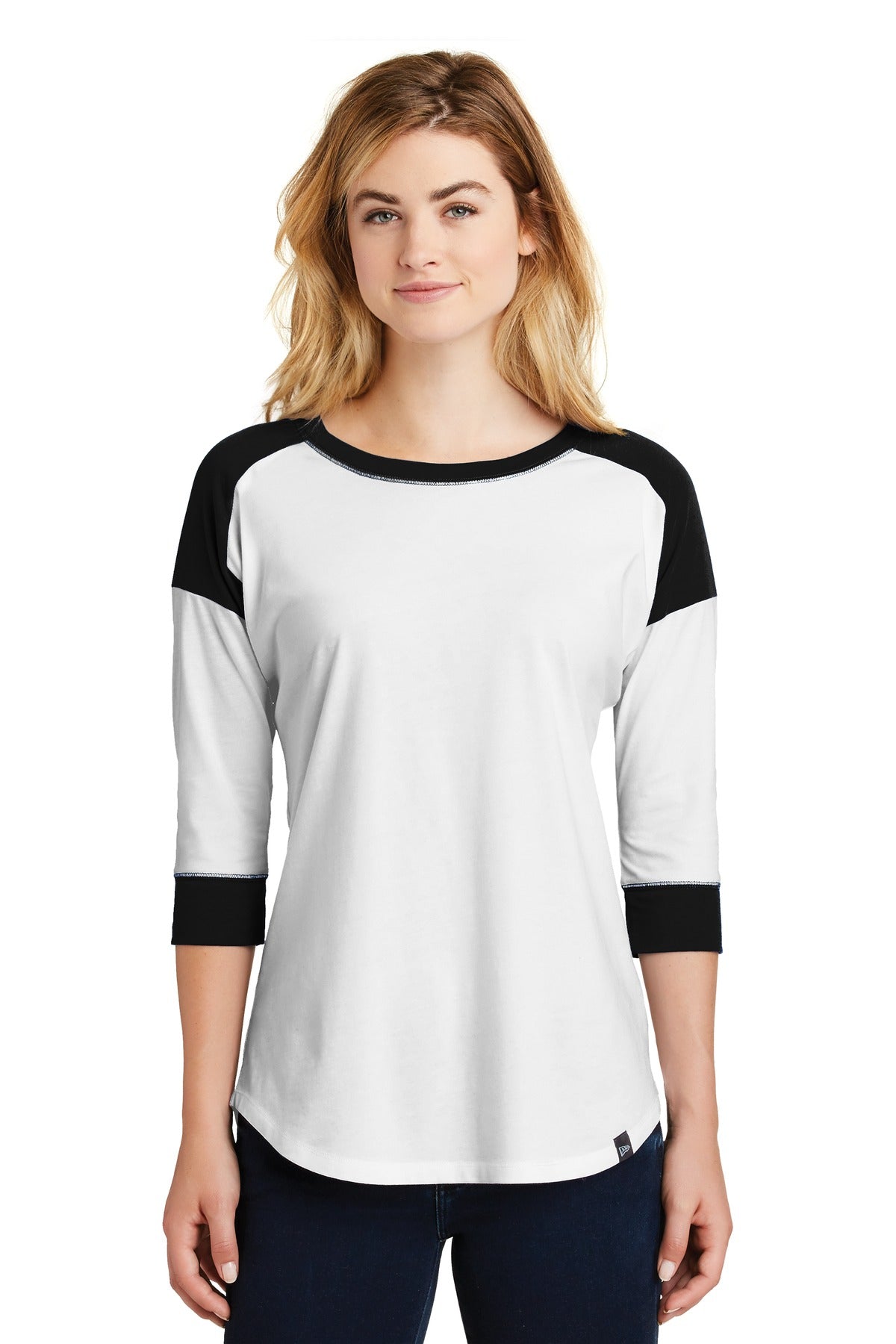 New Era  ® Ladies Heritage Blend 3/4-Sleeve Baseball Raglan Tee. LNEA104