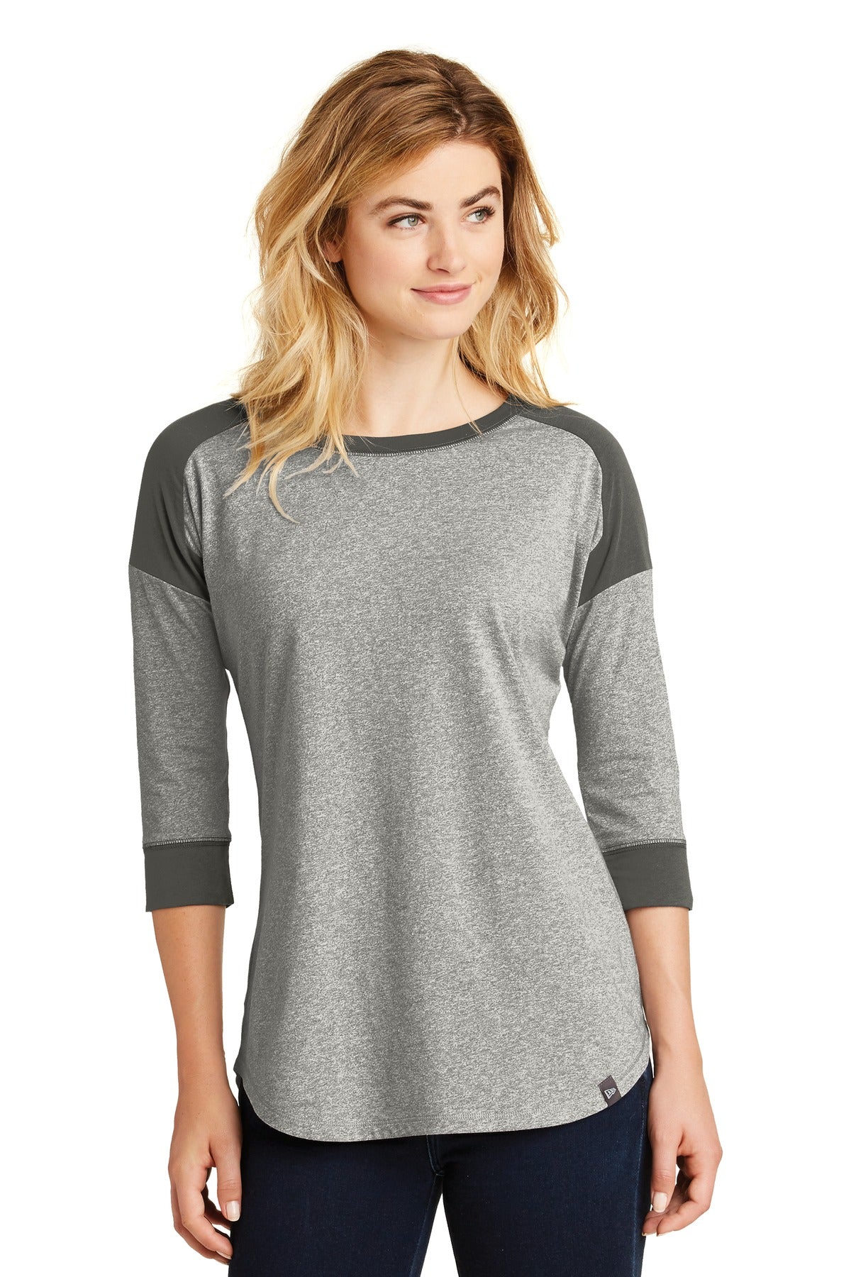New Era  ® Ladies Heritage Blend 3/4-Sleeve Baseball Raglan Tee. LNEA104