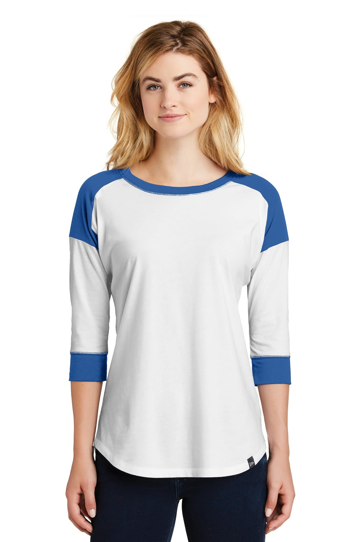 New Era  ® Ladies Heritage Blend 3/4-Sleeve Baseball Raglan Tee. LNEA104