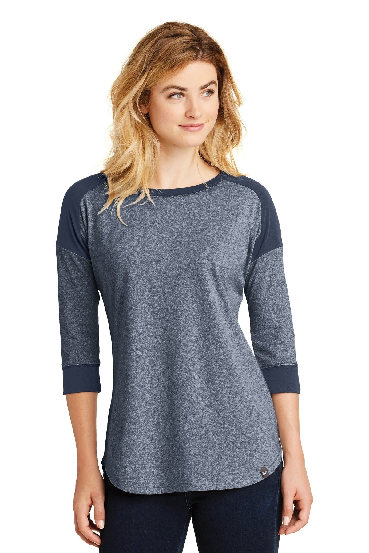 New Era  ® Ladies Heritage Blend 3/4-Sleeve Baseball Raglan Tee. LNEA104