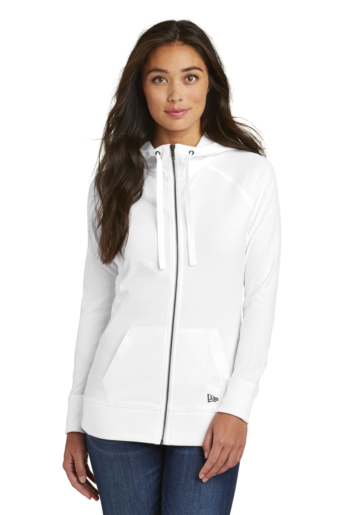 New Era  ® Ladies Sueded Cotton Blend Full-Zip Hoodie. LNEA122