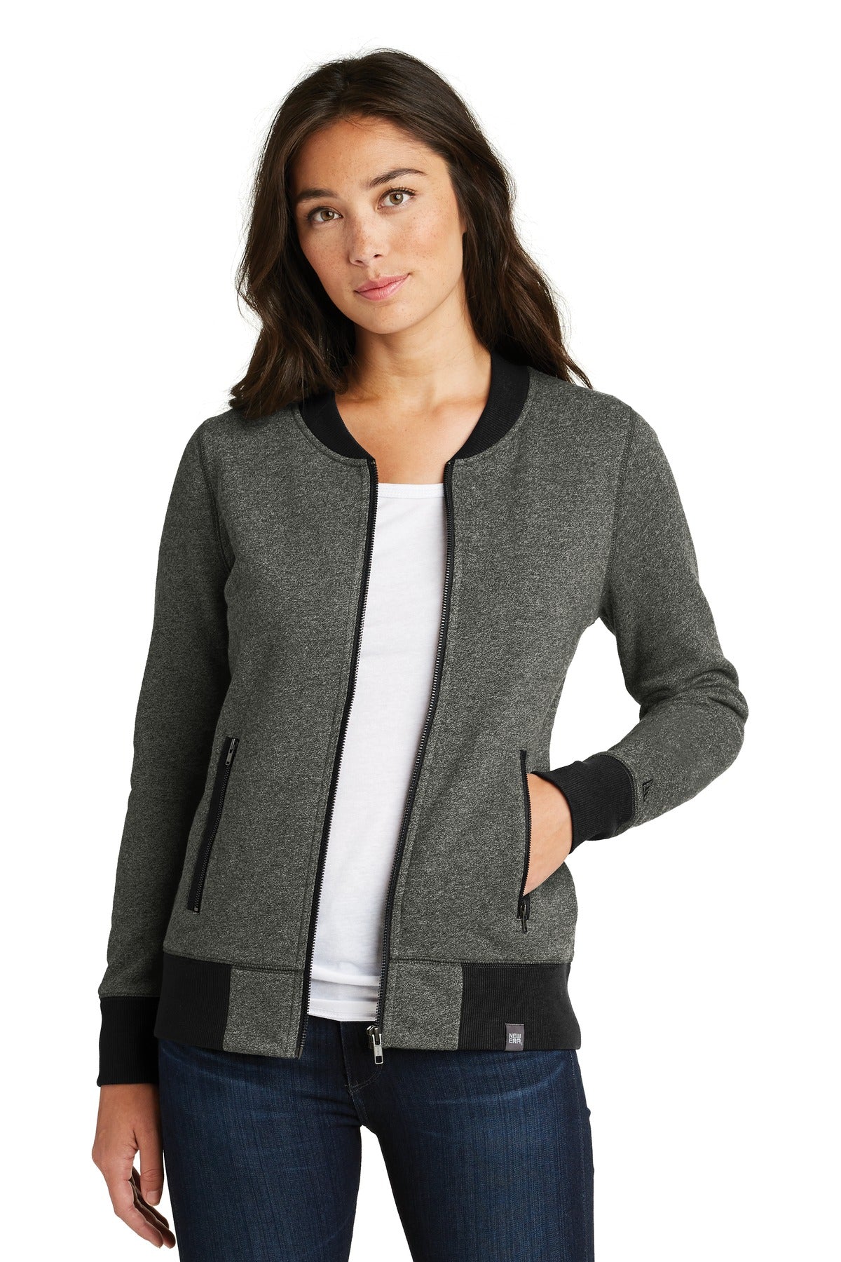 New Era  ® Ladies French Terry Baseball Full-Zip. LNEA503