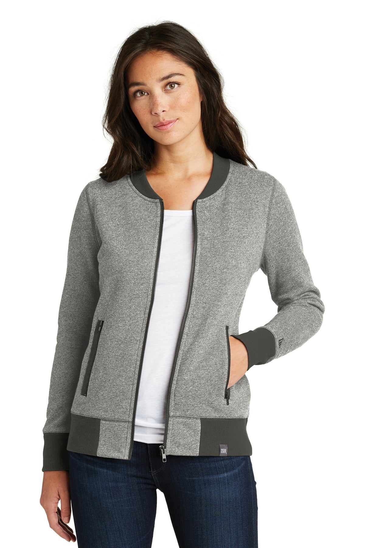New Era  ® Ladies French Terry Baseball Full-Zip. LNEA503