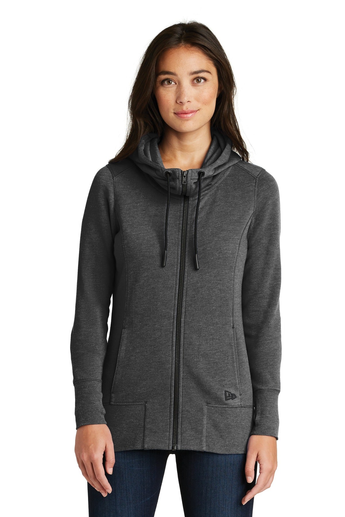 New Era  ® Ladies Tri-Blend Fleece Full-Zip Hoodie. LNEA511