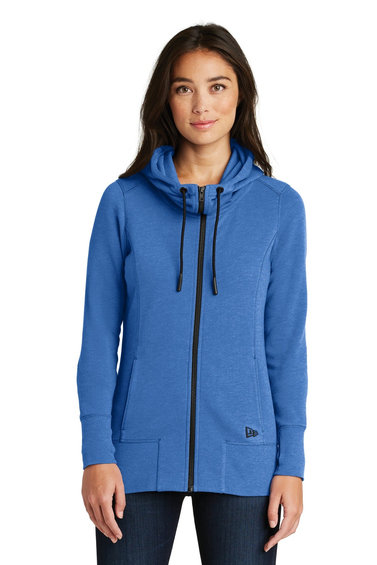 New Era  ® Ladies Tri-Blend Fleece Full-Zip Hoodie. LNEA511