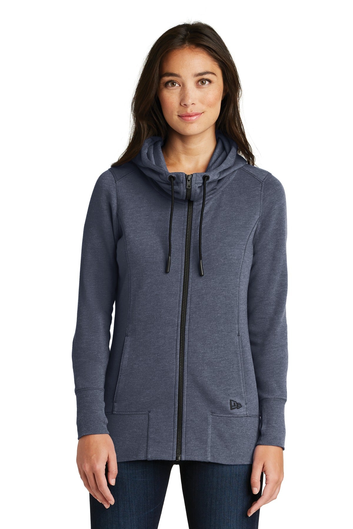 New Era  ® Ladies Tri-Blend Fleece Full-Zip Hoodie. LNEA511