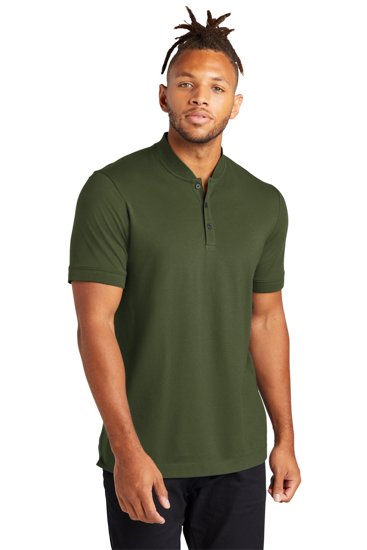 MERCER+METTLE Stretch Pique Henley MM1008