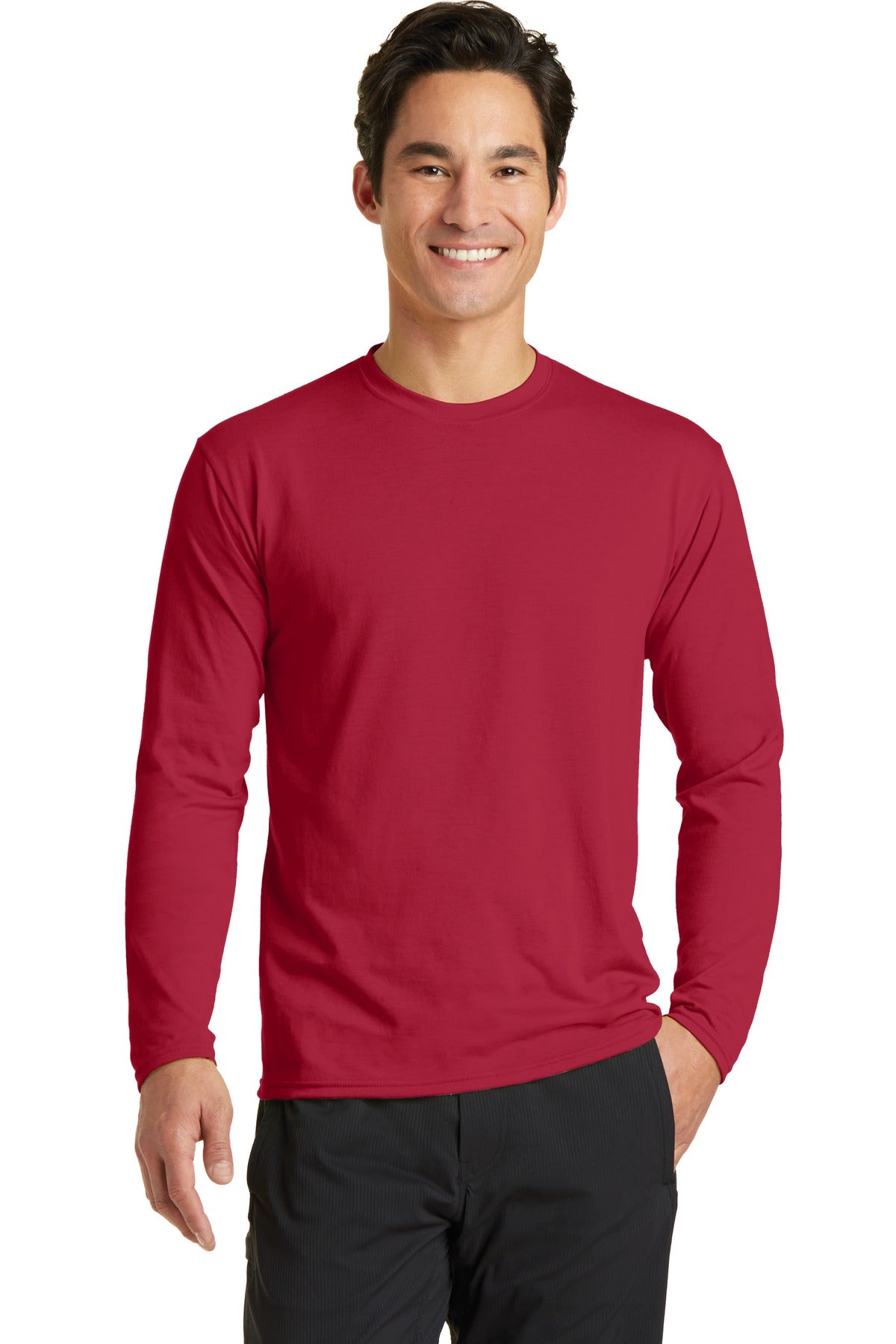 P&C Long Sleeve Performance Blend Tee. PC381LS
