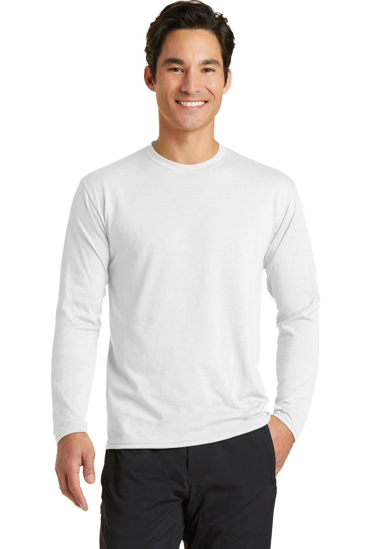 P&C Long Sleeve Performance Blend Tee. PC381LS
