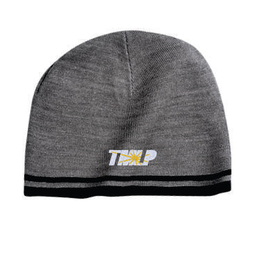 Fine Knit Skull Cap with Stripes