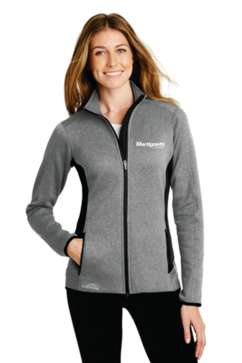 ESP Eddie Bauer Ladies Full Zip Heather Stretch Fleece Jacket
