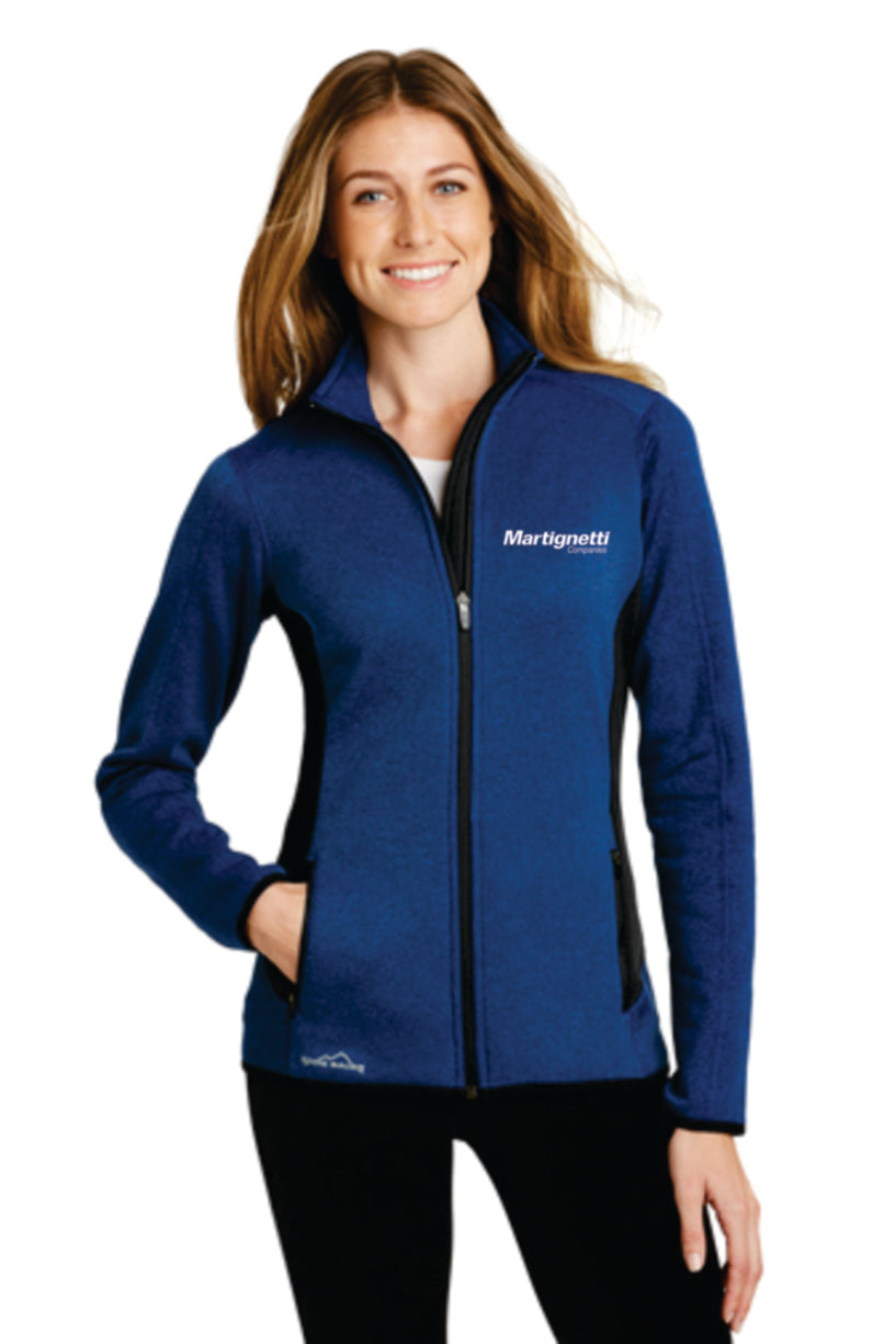 ESP Eddie Bauer Ladies Full Zip Heather Stretch Fleece Jacket