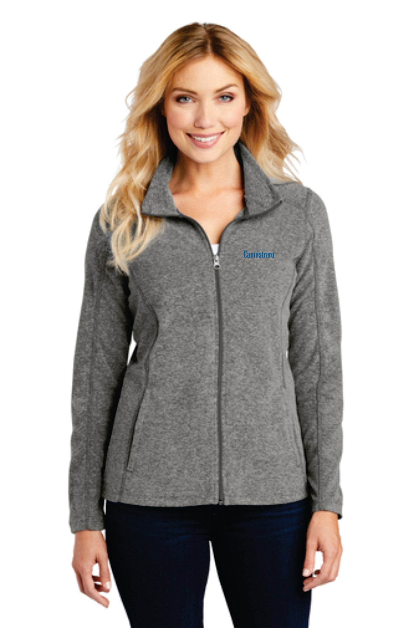 Port Authority® Ladies Heather Microfleece Full-Zip Jacket. (JCC) L235